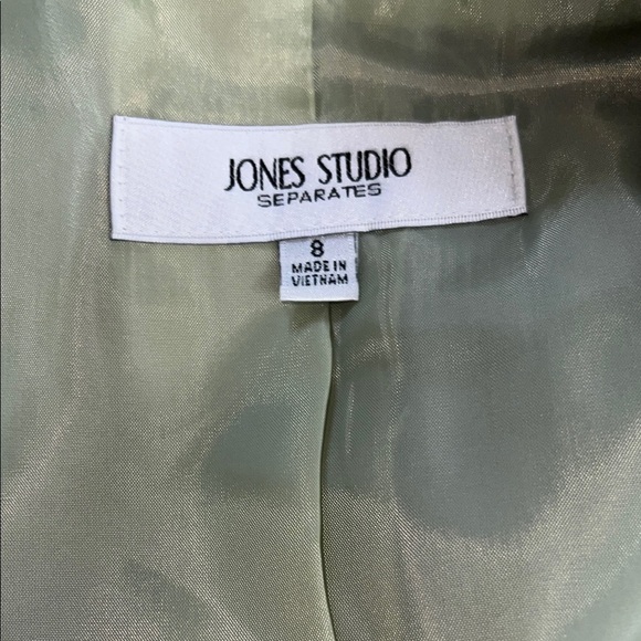 NWT Jones Studio Classic Women's Sage Green Blazer and Pants Set - Picture 5 of 8
